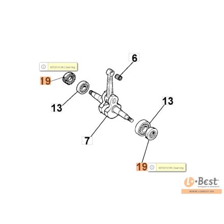 Szimmering (főtengely) 147,152,156,162,165,947,952,956,962,965 HD - 28x15x4.5