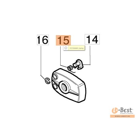 Inditófül rugó 433 BP, 440 BP, 727, 730, 733, 735, 740, PPX 270, Sparta 40