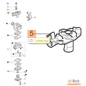 Szelep a karburátorban  AM 162, BV 162-163,