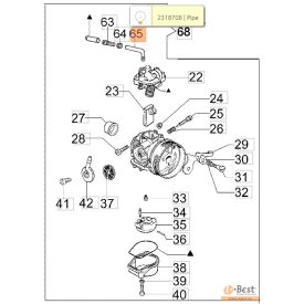 Pipa a karburátoron  AM 190, MB 80, MB 800, MTL 50,