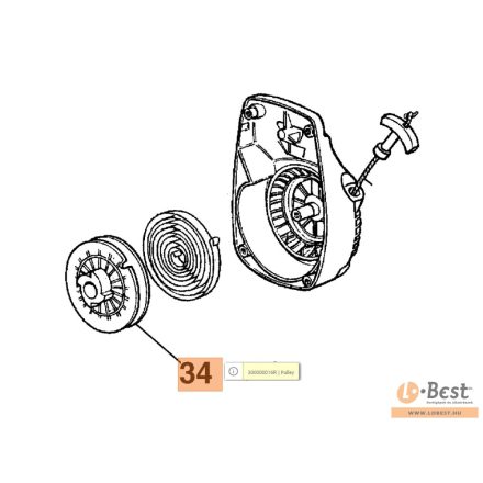 Kötéltárcsa MTL 50, MTL 51, SA 18, SC 33, S50 motor