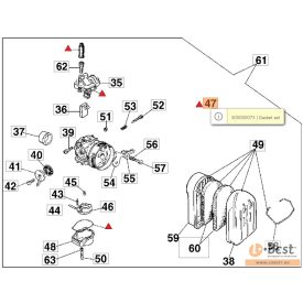   Karburátor tömítés készlet AM140,150,180,190,C19/20,SA18,30,45