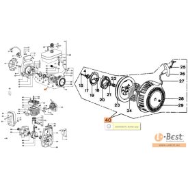 Indító komplett  SA 45 TL, SC 55B, EFCO 1100.