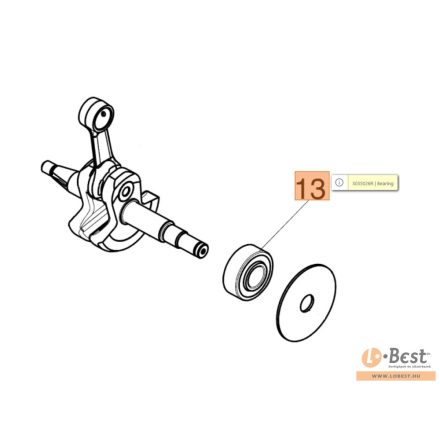 Csapágy + szimmering kuplung oldali GS 650