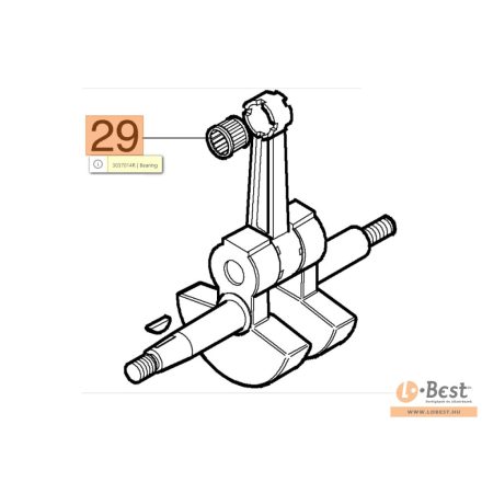 Tűgörgős csapágy 12*15*13 - 746,750,753,755,956,962,965,BC400,430,GS440,GS650