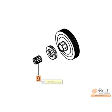 Tűgörgős csapágy csillagkerékbe MTH 5100, MTH 5600, GSH 510, GSH 560 - 12x15x15