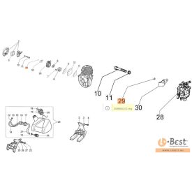   Tömítés a karburátoroz, pici O gyűrű - Sparta 25, 250, OS 255