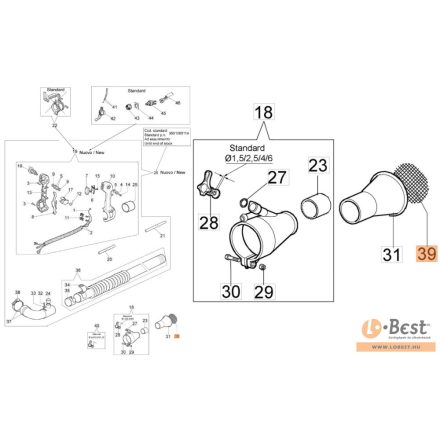 Porlasztó betét, rács AM 150, AM 180, AM 190, MB 80, MB 800