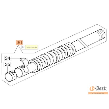 Permetező gégecső AM 150, AM 180, AM 190, MB 80, MB 800