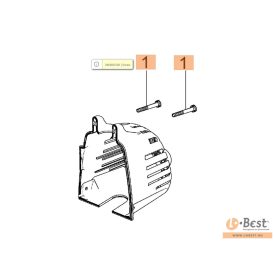 Csavar kipufogó védőburkolathoz