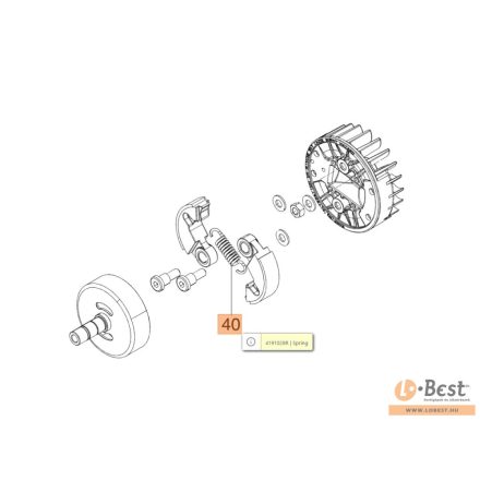 Kuplung rugó 730,735,740,746,750,753,755,Sparta 37,370,42,44,440,BC380,420
