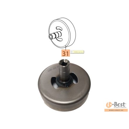 Kuplung csésze BCF 530 HÁTI