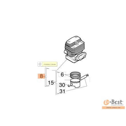 Henger komplett 38 mm - 435, 735, 8350