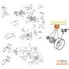 Csillagkerék, kuplungdob betétes 3/8 - 956, 962, 965, GS 630