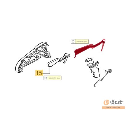 Gázkar ( biztosító)  felső OM 937/941