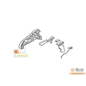 Fedél a fogantyúnál a gázkarnál 936,940,947,952,GS520