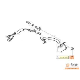 Távtartó a gyújtótekercsnél 947, 952, GS 520