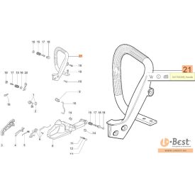   Felső fogantyú 937,941C-CX ,GS370, GS 410C - CX, GS 44-440, 