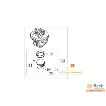 Henger komplett 48 mm - GS 650, GS 651