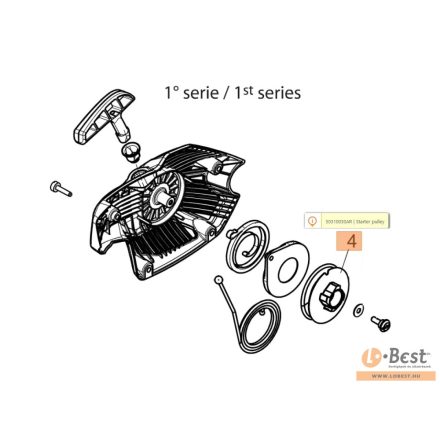 Kötéltárcsa GSH 510, GSH 560, MTH 5100, MTH 5600 - I. series