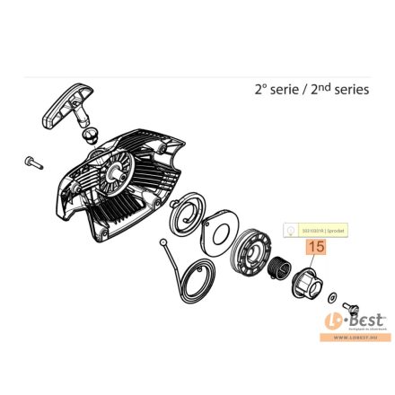 Kötéltárcsa közép GSH 40, 400, 510, 560, MTH 400, 4000, 5100, 5600