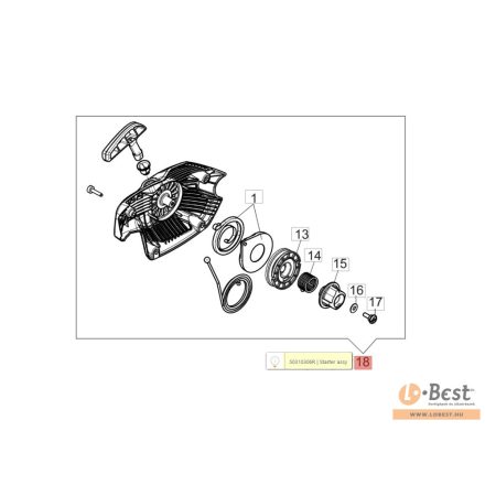 Indító szerkezet komplett MTH 5100, 5600 - II. Series - új, rásegítős