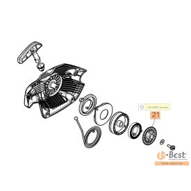   Kötéltárcsa közép GSH 40, 400, 510, 560, MTH 400, 4000, 5100, 5600 - III. Series