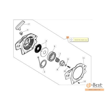 Indító szerkezet komplett GSH 400, MTH 400