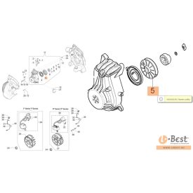 Kötéltárcsa BV 300, WP 30, WP 300,