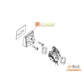 Közdarab szívótorok karburátor és henger közé BC 240