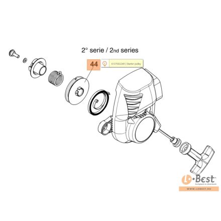 Kötéltárcsa BC 240 T, BCH 250, HC 265 XP, HC 280 XP