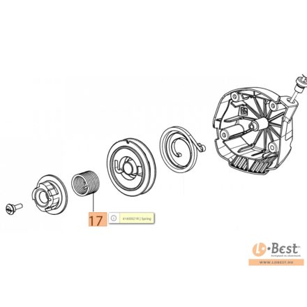 Rugó rásegítő rugó indítóba BC 530, 550