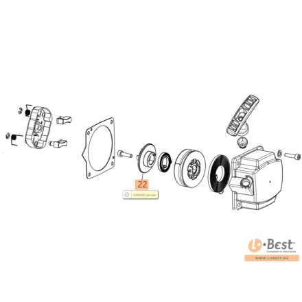 Kötéltárcsa középrész BCH 400, 500