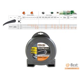 Oleo-Mac Platin-Cut fűnyíró damil 2.7 mm x 57 m szögletes