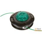 Oleo-Mac damilfej zöld gomb Load&Go 130mm,2.4mmbalos anya adapter 10x1.25mm