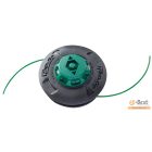 Oleo-Mac damilfej zöld gomb Load&Go 130mm,2.4mmbalos anya adapter 10x1.25mm