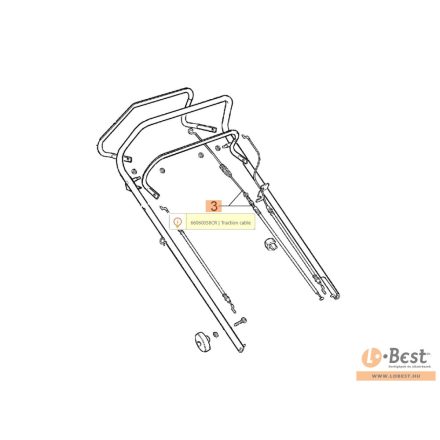 Meghajtó bowden kábel G 48 - G 53 TK, TH és TBX Series - 1330mm