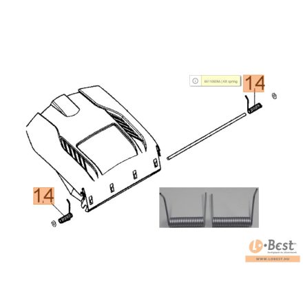 Rugó ajtó feszítő szett kit bal-jobb 66110493+66110494