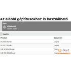 Kötéltárcsa BV 900, BV 901, MB 90, MB 900