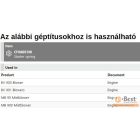 Indító rugó MB 90, MB 900, BV 900,BV 901, 