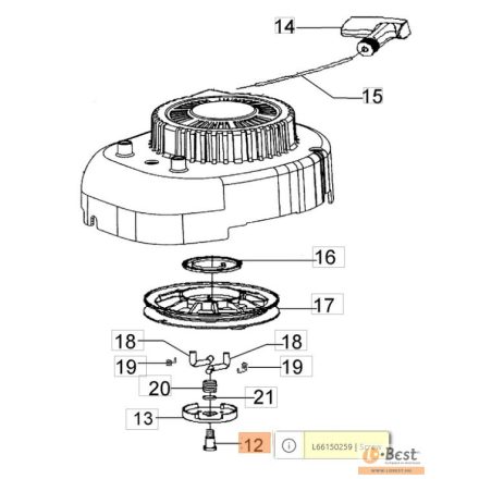 Csavar indító fül ház  K 500,K 600,K 650,K 700,K 800