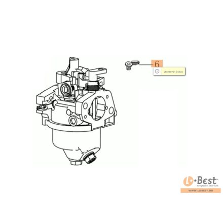 Vezető hüvely, rögzítő a gázrendszernél (karburátoron) K 600 (auto choke), 605, 655, 805