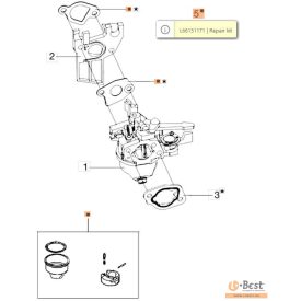  Tömítéskészlet,  karburátor K 800HC-HT 'kicsi' MH 175RK,-197RK-RKS,-198 RK