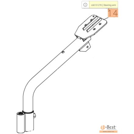 Alsó tolókar  MH 198 RK, MH 198 RKS (K 800HC)